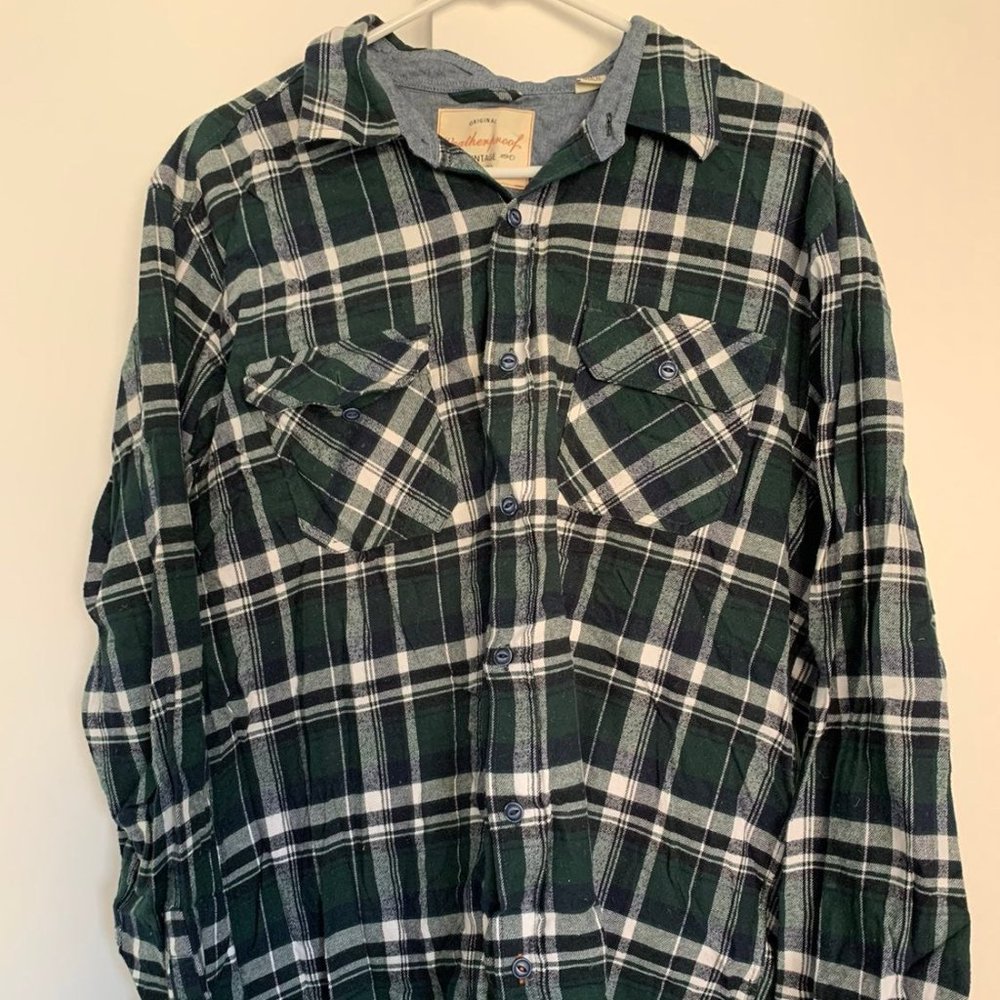 Men's Green Weatherproof Flannel - L